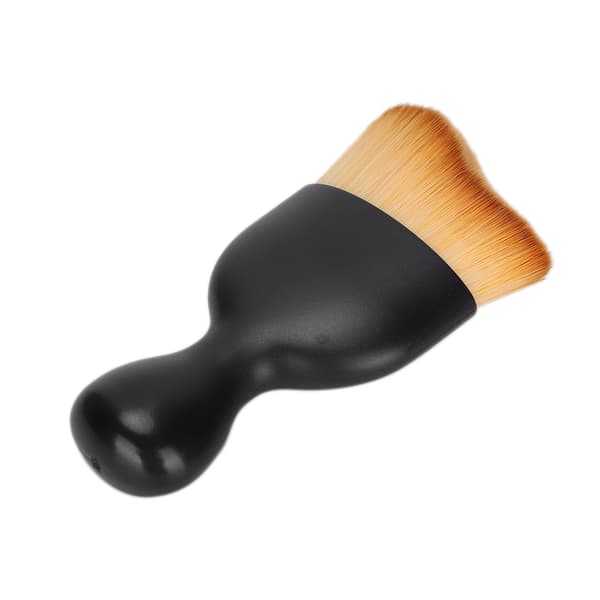 Foundation Makeup Brush Curving Wine Glass Shape Base Makeup Brush for Liquid FoundationBrown