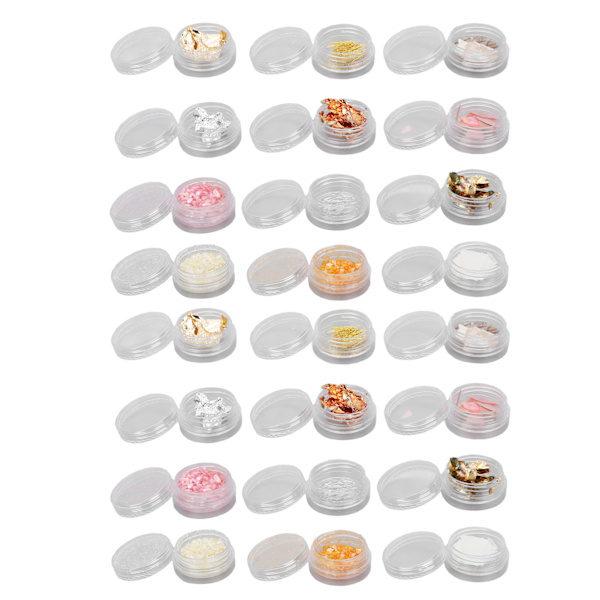 2 box guld silver nagelfolie Utsökt fashionabelt harts DIY unik formad spikstensdekoration