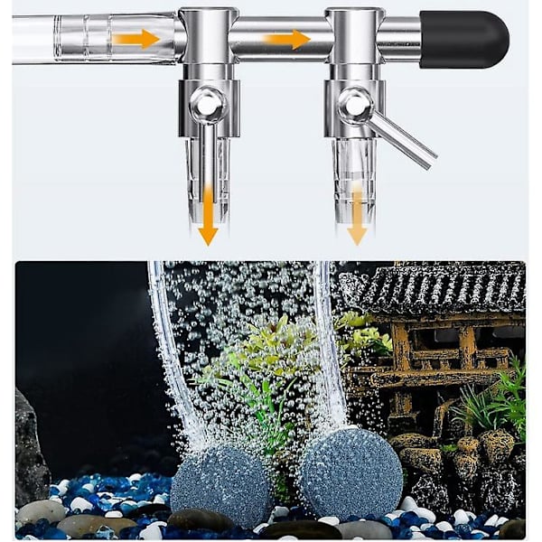 Set med 2 multi-outlet akvarieluftpumpar