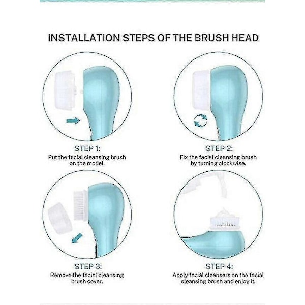 4 Erstatningsbørstehoder Sensitive Kompatible Med Clarisonic Mia 1 2 3