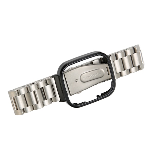 Urrem Beskyttende Case Band 2 i 1 justeret rustfrit stål urbånd til Redmi Watch 3 Silver