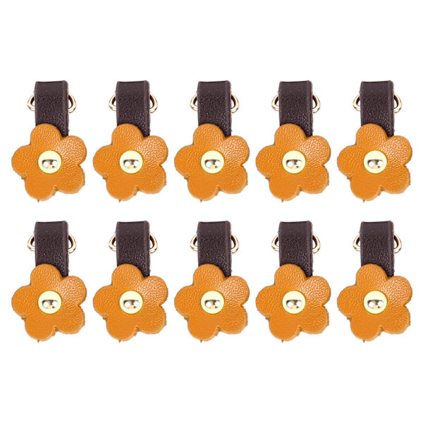 10 sæt Læder D-ringe til pung Ægte læder Ubeskadiget D-ringe Pungfremstillingsudstyr til læder Crossbody-pung Craft tan Guldtilbehør