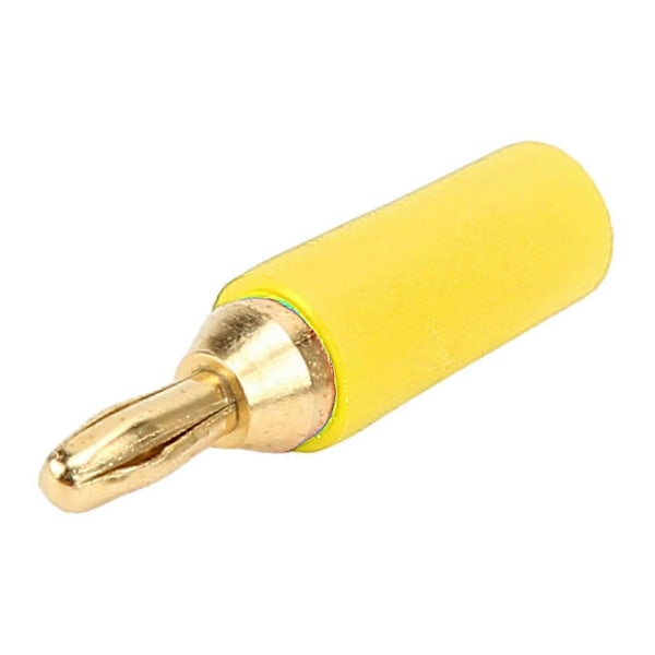 10 KPL J.10007 2,5 mm Messinki Banaaniliitin Kullattu Banaaniliitin Instrumentti Testiliitin Keltainen
