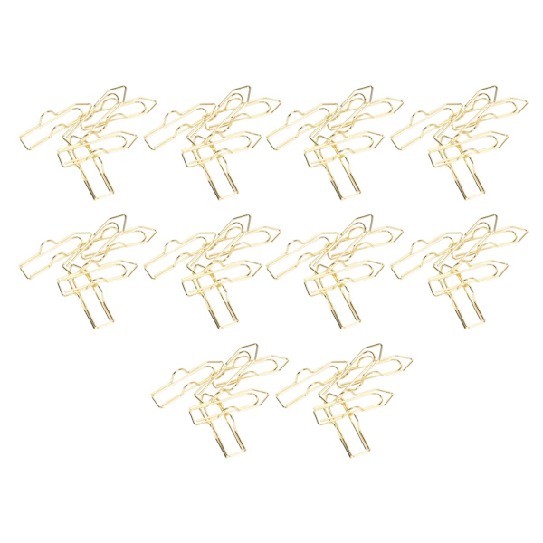 50 stk. Pen Clips Multifunktionel galvanisering Sød form metal penneholdere til Notebook Journals Udklipsholder billeder