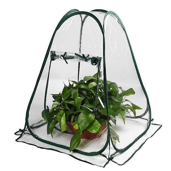 Bærbart PVC Mini Drivhus - Indendørs/Udendørs Flower Shelter, 70 X 80 cm