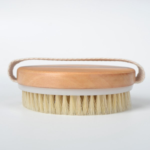 Kroppsborste med Naturliga Borst, Exfolierande Massageborste för Cellulitreducering och Bättre Blodcirkulation