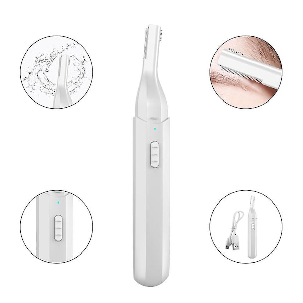 Satincompact Precision Trimmer: Omedelbar Håravlägsning för Ansikte, Ögonbryn och Kropp