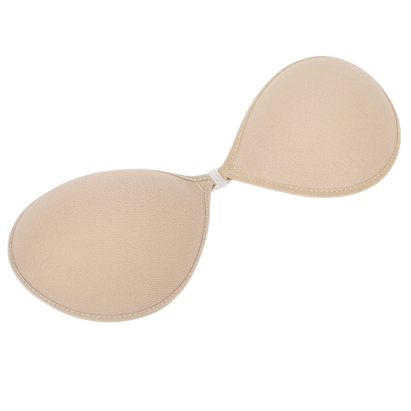 Axelbandslös självhäftande BH Rygglös Push Up One Piece 3/4 kopp Deep V Seamless Silikon BH för Bröllopsklänning D