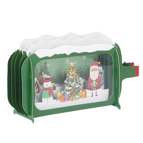 3D Julehilsen Kort Jule Drift Flaske Form 3D Pop Up Ferie Velsignelse Besked Kort Gave