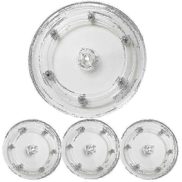 4 stk. Klar Lazy Turntable, 6 tommers Akryl Dreieskive Lager For Dekorering, Klar Svingbar Organizer - ya