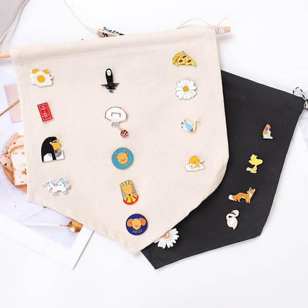 3PCS Pin Wall Display Banners Tom Hängande Organizer för Märke Brosch Samlingar Heminredning Beige S