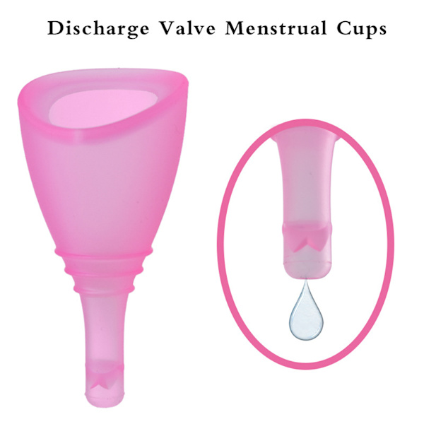 Menstruasjonskopp med ventil, utflod månekopp, feminin hygiene, silikon, gjenbrukbar menstruasjonskopp