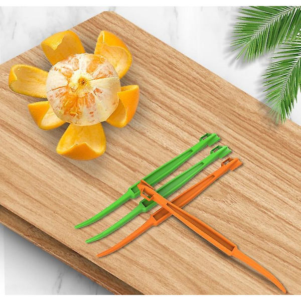 Citrusfruktskalare Set 20st Plast Citron Grapefrukt Skärare Lätt Öppna Grönsaks Slicer Köksredskap Grön Apelsin