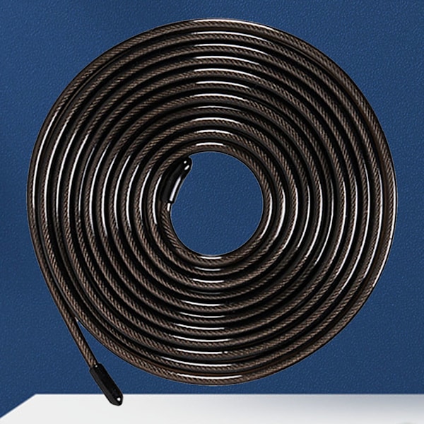 Springtov udskiftningswire 9,8ft sort stålkabel PVC-indpakket anti-sammenfiltring 4,5mm tyk til springtov
