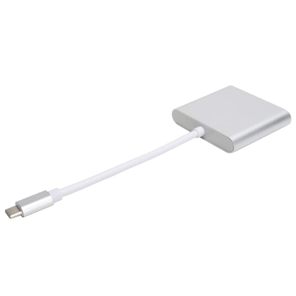 USB C-adapter 3.1 3-i-1-hub-omvandlare docka High Definition Multimedia Interface 4KSilver
