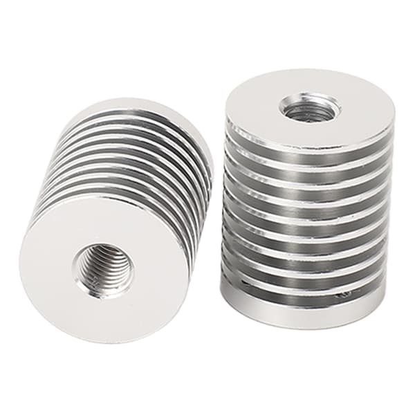2 stk. Hotend køleplade V6 ekstruder aluminium køleplade til Voron 0.1 0.2 3D-printer