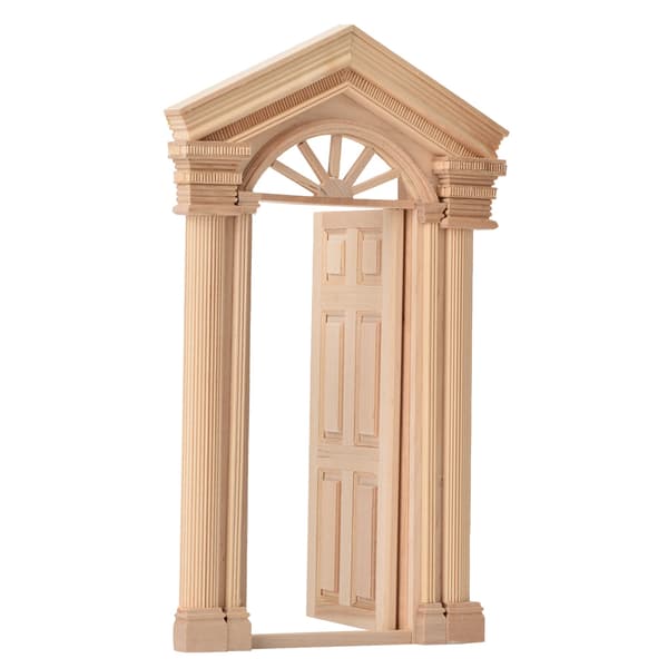 1:12 Dukkehus Mini Træ Steepletop Dør til Dukker DIY Dukkehus Møbler Tilbehør