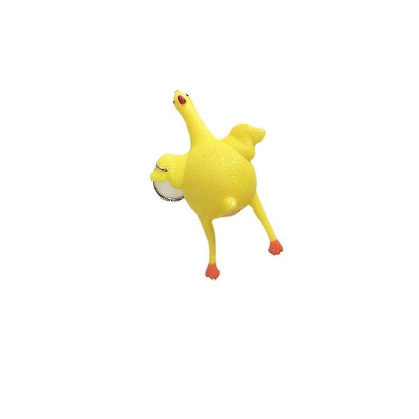 Rolig Squishy Kyckling och Ägg Stressavlastande Leksak Set 9cm Original Gul Tvåpack