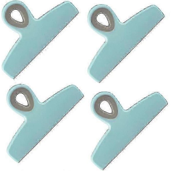 Set med 4 Stora Kraftiga Påsklämmor - 12,7 cm Chipspåsklämmor, Stora Matklämmor för Matförvaring med Lufttät Försegling för Brödpåsar, Snacks-påsar och Mat