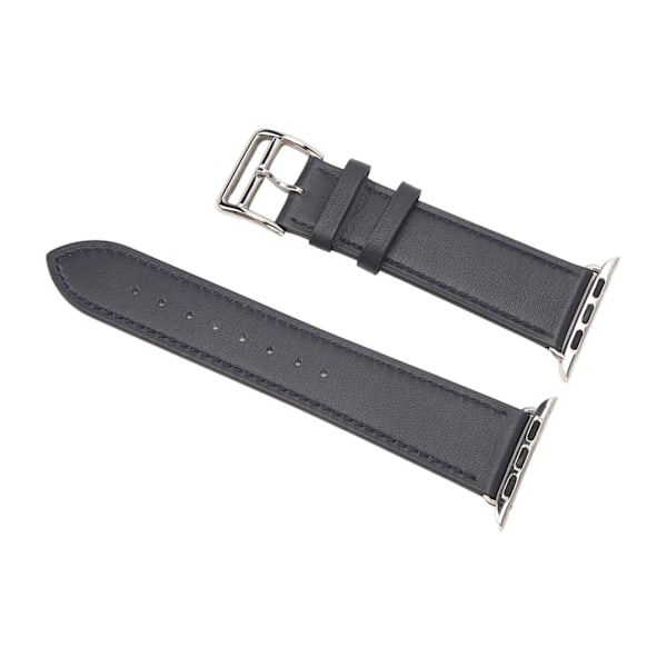 Smart Watch Band Watch Strap Läder Smart Watch Tillbehör för IOS Watch Series SE 8 7 6 5 4 3 2 1 42mm 44mm 45mm Mörkblå