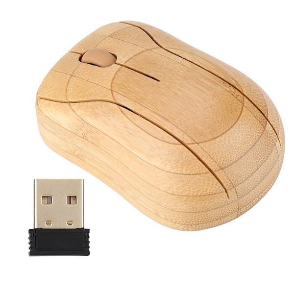 2,4 GHz bambu trådlös optisk mus PC Bärbar dator Trä trä