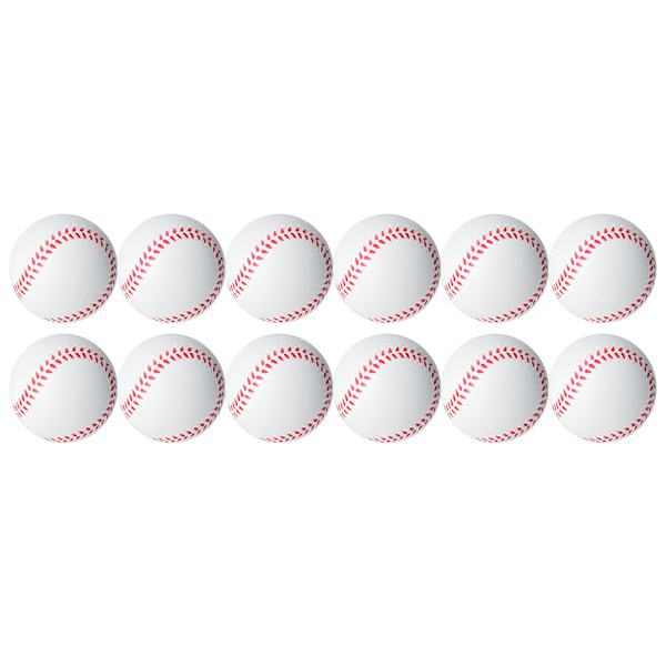 12 STK 6,3 CM Lekplats Full Core Mjuk EVA Elastisk boll Minska trycket Stress Barnleksak Baseball