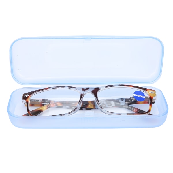 Blåt lysblokerende læsebriller Udsøgte retro briller med presbyopiske ældre ældre med æske (+400 )