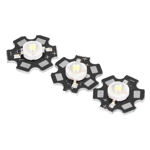 10 STK 1W LED Chip Highlight DIY Light Beads med aluminium base 6500k 90lm 20mm hvidt lys