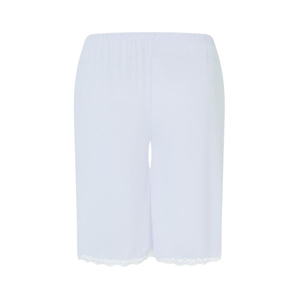 Dameundertøy Pyjamas Shorts Sateng Underkjoler Snip-it Culottes Underbukser Bloomers Hvit White L