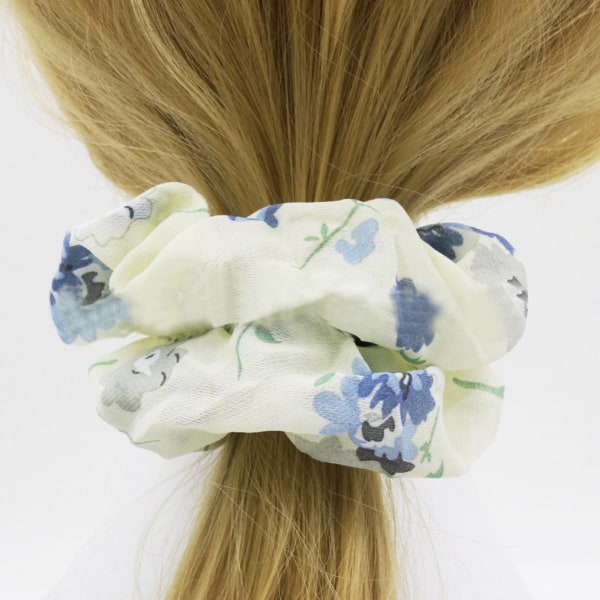 4 st Flower Hair Scrunchies Daisy Återanvändbara elastiska hårband Scrunchy för Campus Home Party Travel