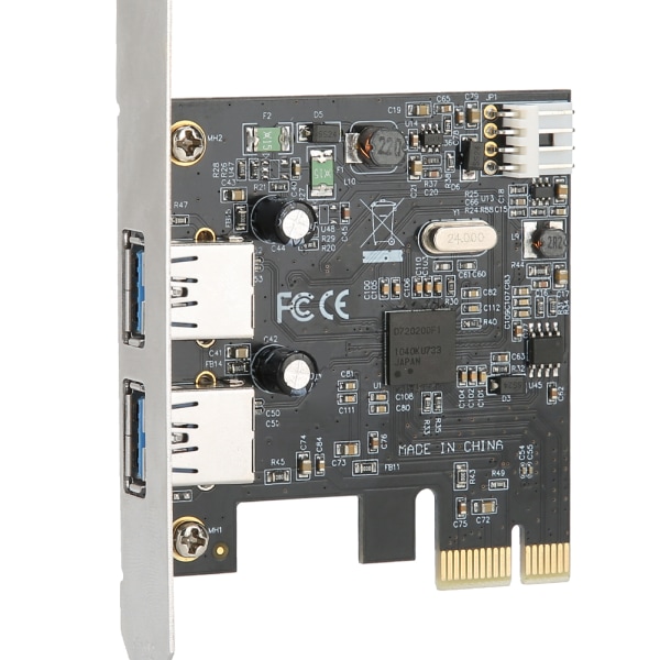 USB3.0-udvidelseskort 2-ports 5 Gbps hastighed PCIE-kortcomputer Højhastighedskonverteringsadapter