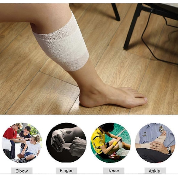6 Rullar Kohesiv Tejp Självhäftande Bandage Kohesiv Sport Självhäftande Tejp Elastisk Medicinsk Bandage Självhäftande Tejp Självhäftande Bandage för Finger Hand