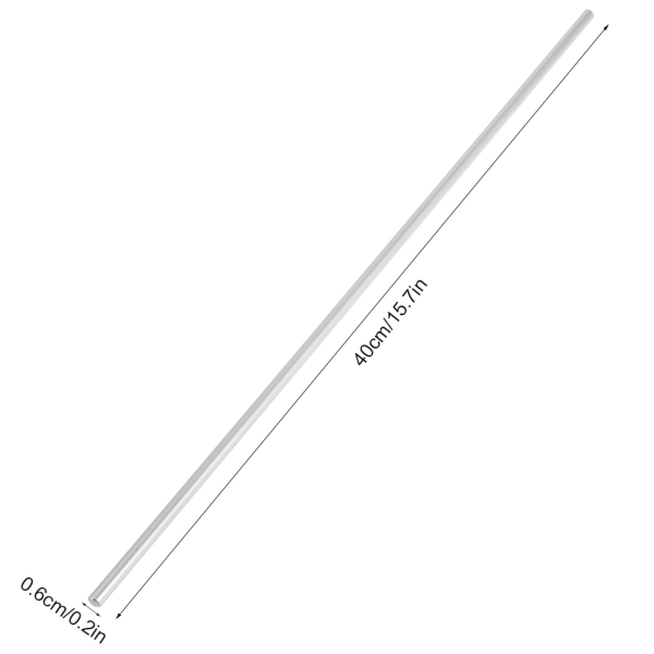 1 stk. Lejestyret Stål Cylinder Skinne Lineær Aksel Lige Rund Stang 6mm Diameter (400mm)