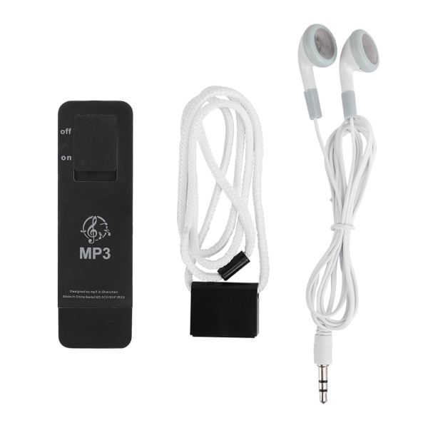 Bärbar Mini MP3-musikspelare Förlustfri sportspelare Support 32GB minneskort