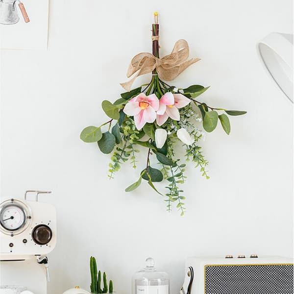 Vegghengende kunstig bukett kunstig rosebukett til bryllup