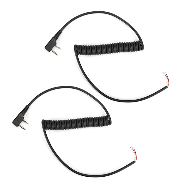 2st 2 stift 4 trådar högtalare mikrofonkabel tillbehör för Baofeng UV5R för Kenwood TK370