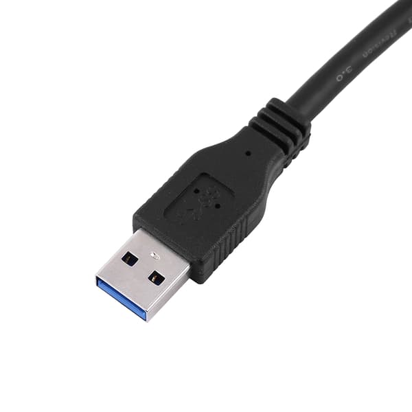 Kombineret dobbelt USB 3.0 han til hun forlængerkabel med skruemonteringshuller til panel