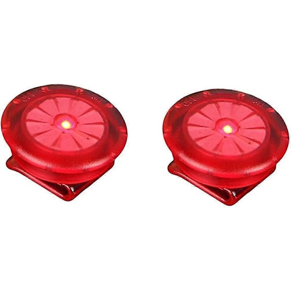 2 kpl Juoksuvalot Turvavalo Hehkuva Yöjuoksu Led Mini Valot Klipsi (vihreä) T_SZXM punainen
