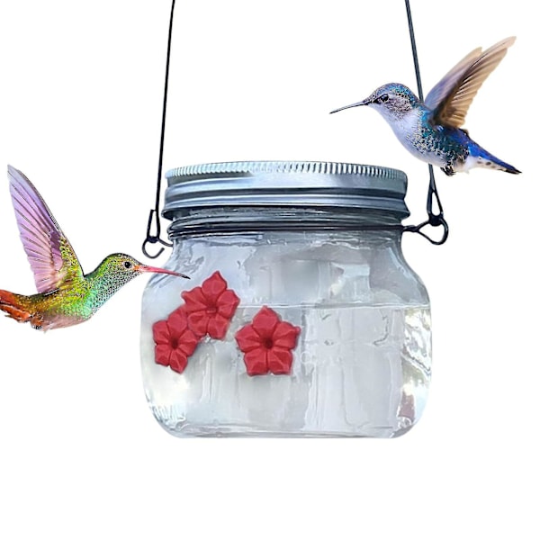 Bärbar hängande kolibrimatare för utomhusbruk - Fluid Flower Bird Feeder