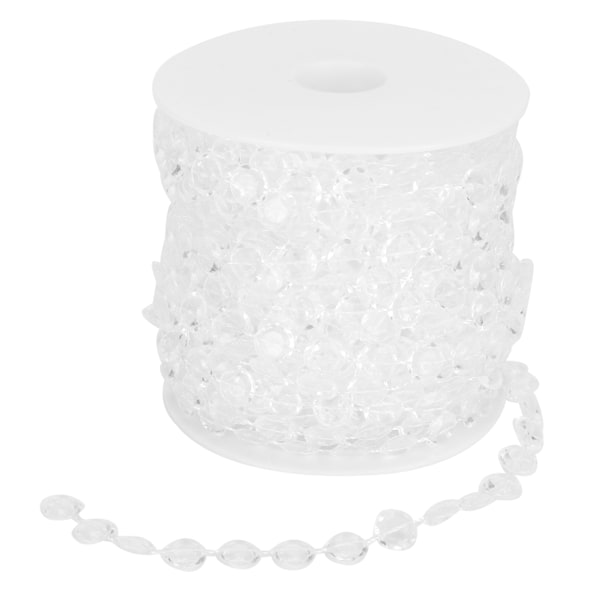 10mm åttekantet perler streng 20m DIY akryl gardin tråder bryllup fest dekorasjon gjennomsiktig