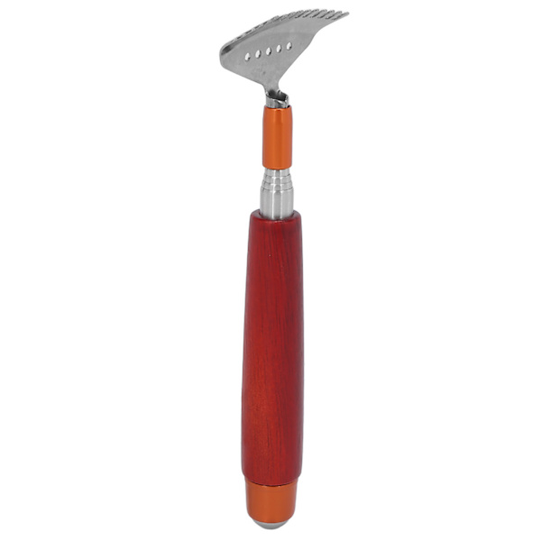 Back Scratcher Teleskopisk multifunktionell trähandtag Rostfritt stål Claw Roller Bead Massager