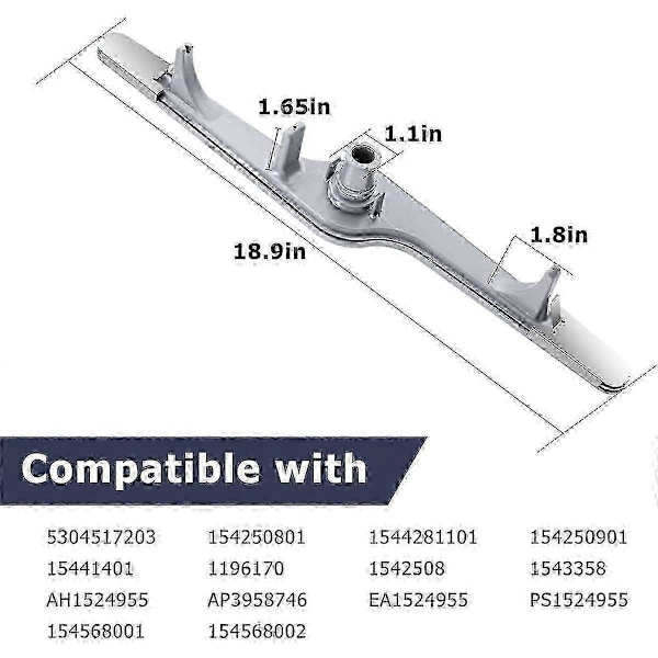 154568002 Diskmaskin Nedre Spolarm För 154568001 5304517203 Ap3958746, Ea1524955 1196170