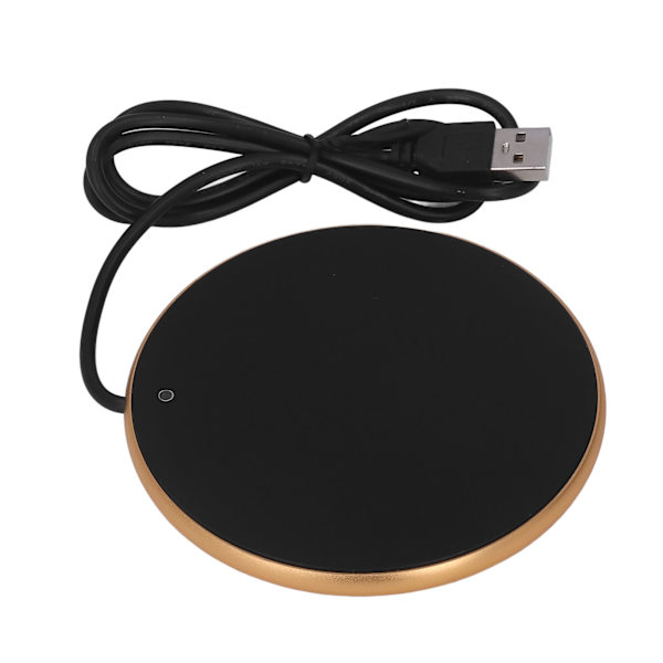 Kaffekrusvarmer 55°C Konstant temperatur Pladsbesparende Smart USB Lysevarmer til hjemmekontor Traveling Gold