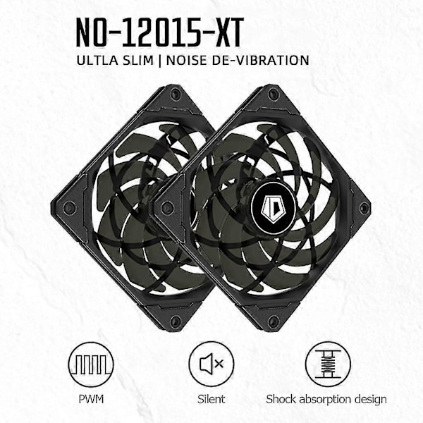 Tyst Dator CPU Vattenkylare Fläkt 1.92w 7v 12015xt Radiator Kylfläkt