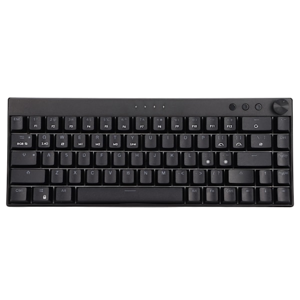 Mekanisk tastatur 68 taster tre tilstande RGB baggrundsbelysning 1800mAh batteri sort mekanisk gaming tastatur brun switch