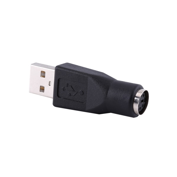 2stk USB 2.0 A hann til PS/2 hunn-adaptere Konverterkontakt for PC Datamaskin Tastaturmus