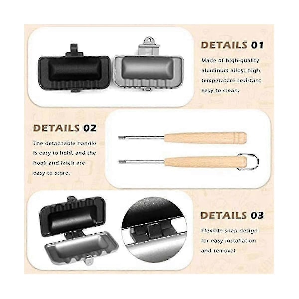 Varm Sandwich Maker, Hotdog Rister, Dobbeltsidet Sandwichbageplade, Dobbeltsidet Stegepande, Gri-i-i