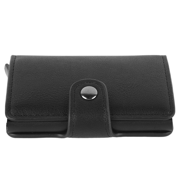 PU-nahkainen korttikotelo lompakko soljella Bifold RFID-esto, minimalistinen ohut luottokorttikotelo miehille ja naisille