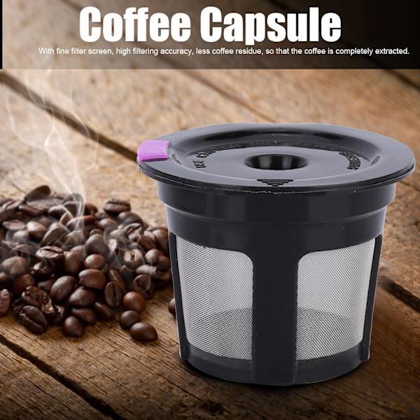 5 st Hushållspåfyllningsbar kaffekapselkopp med sked passform för Keurig 2.0 KCUP kaffemaskin