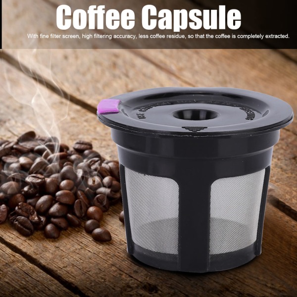5 st Refyllbara Kaffe Kapsel Koppar med Sked Passar för Keurig 2.0 KCUP Kaffemaskin